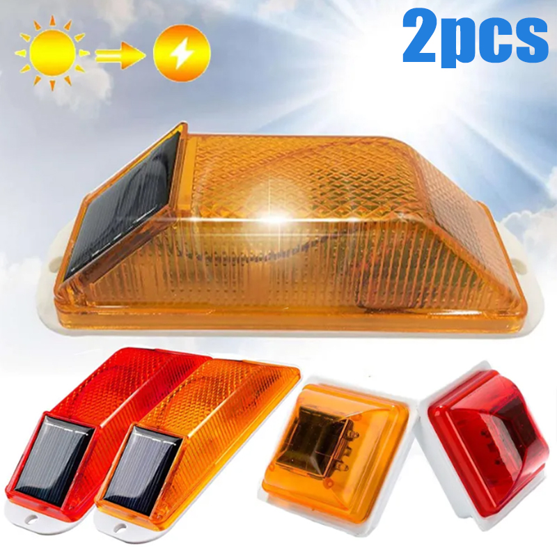 Sos Light Strobe - Luz de advertência solar recarregável estroboscópica,