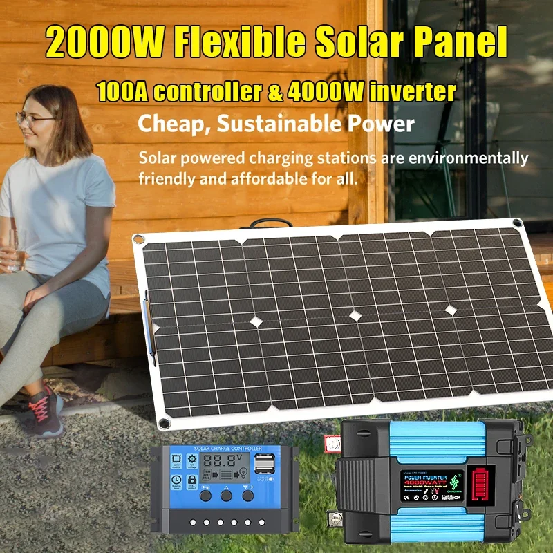 Kit de painel solar de 4000 W  - Solar Emergency Charger avaliação e preço